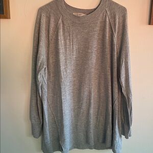 LOFT Heather Gray Knit Sweater XL